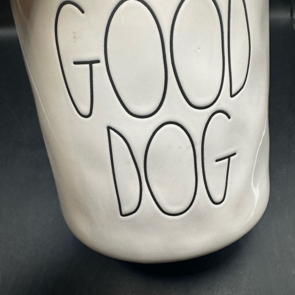 Rae Dunn Artisan Collection Ceramic Dog Treats Canister w/Crown Lid 9-1/2" - Picture 15 of 15